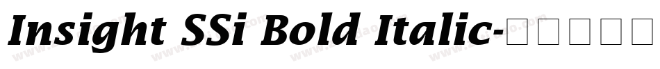 Insight SSi Bold Italic字体转换